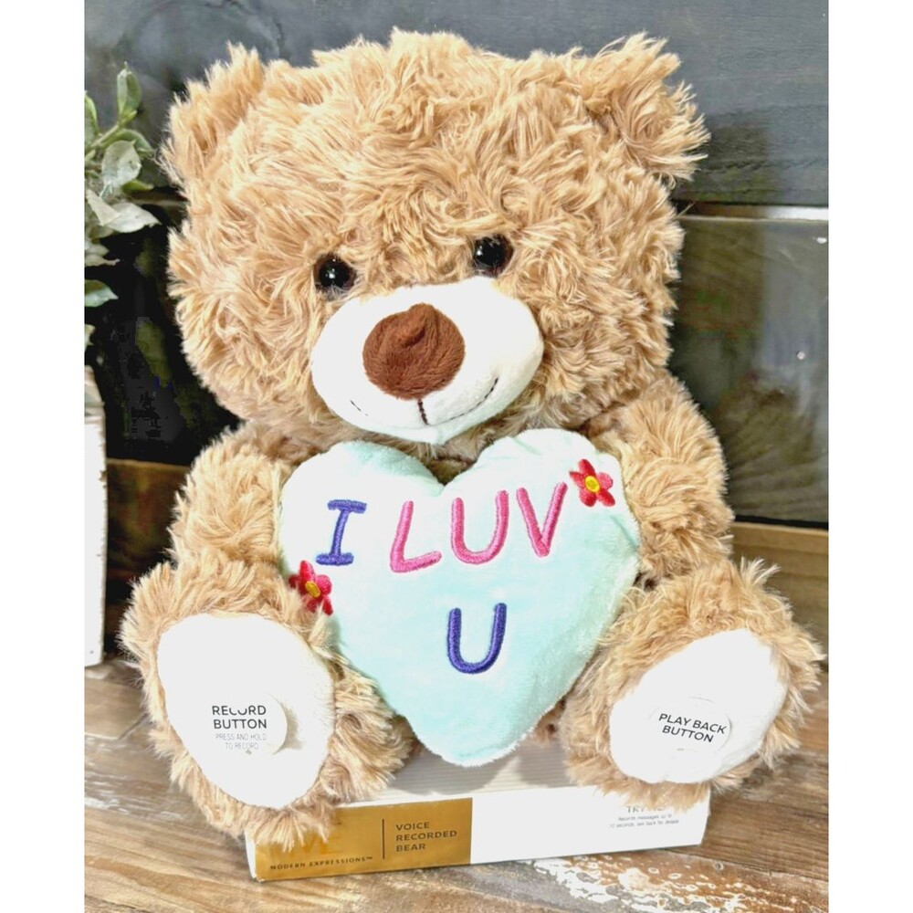 NEW Voice Recorder Play Back “I Luv U” Bear Nib Memories Keepsake